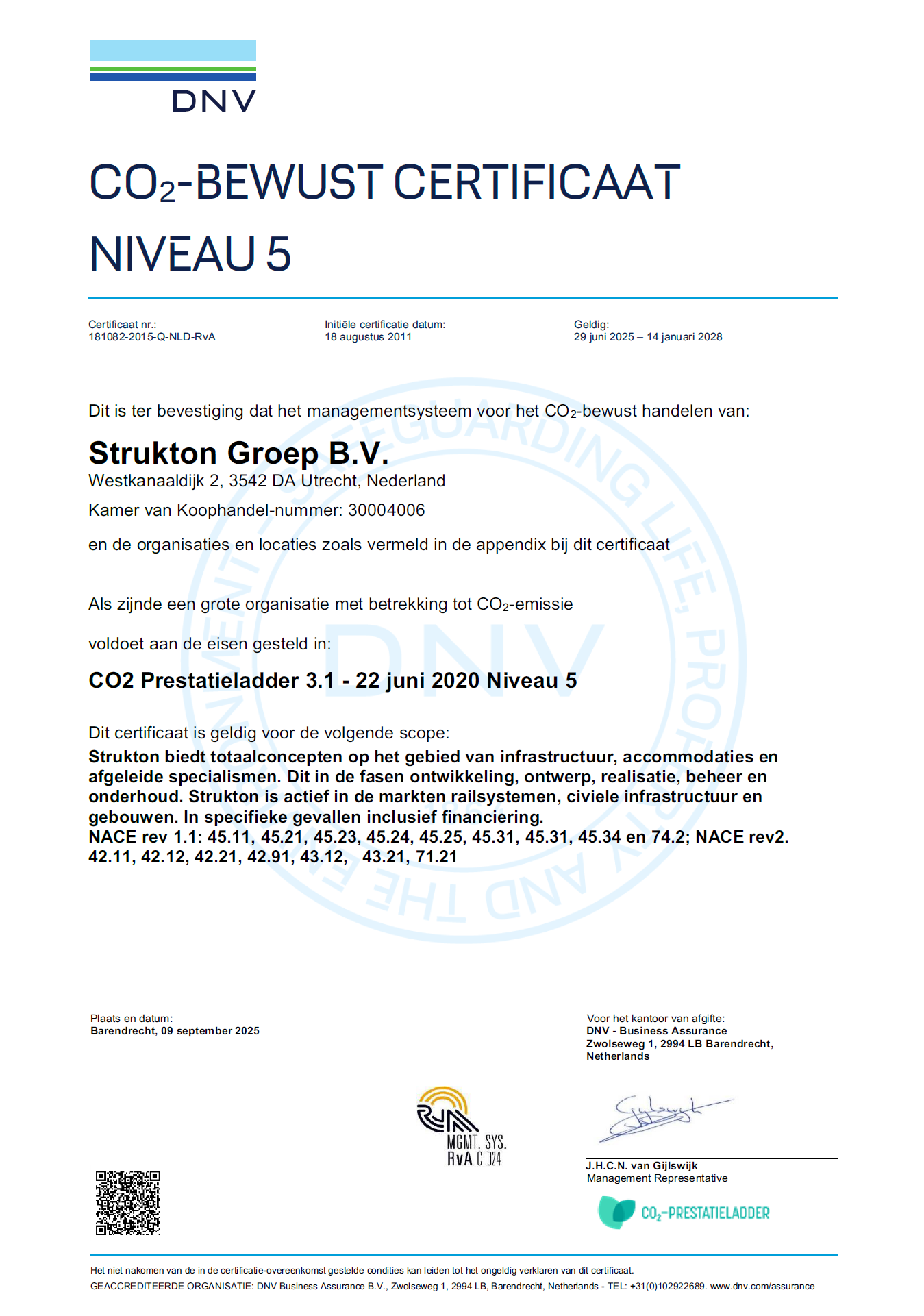 CO2-BEWUST CERTIFICAAT NIVEAU 5