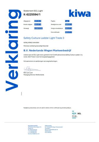 Certificaat Veiligheidsladder